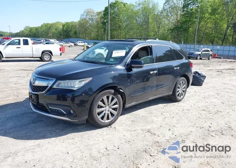 2016 Acura Mdx Advance Entertainment Packages/Advance Package из США, поврежденный, VIN 5FRYD4H93GB006578